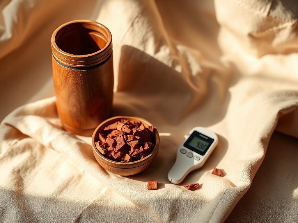 The Vijaysar tumbler — how the classical preparation actually works.